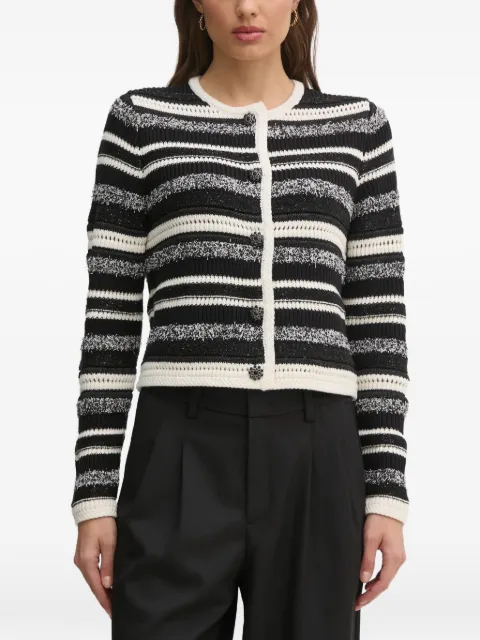 OUI striped cardigan Black 90616