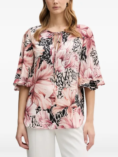 Joseph Ribkoff floral ruffled blouse Pink 261068