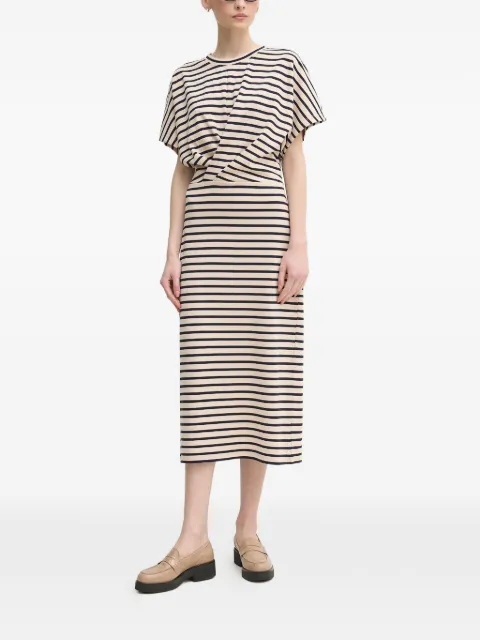 Marc Aurel striped midi dress Neutrals 6552700073858