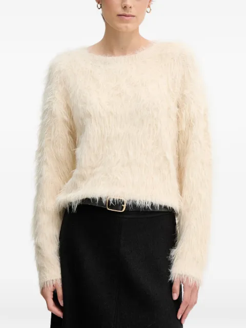 OUI fluffy knitted jumper Neutrals 86064