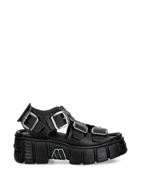 NEW ROCK buckle-strap sandals Black MBIOS137