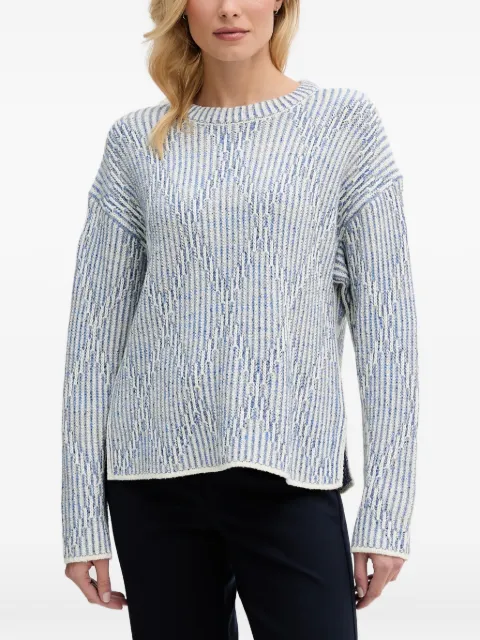 OUI striped crew-neck sweater Blue 95969