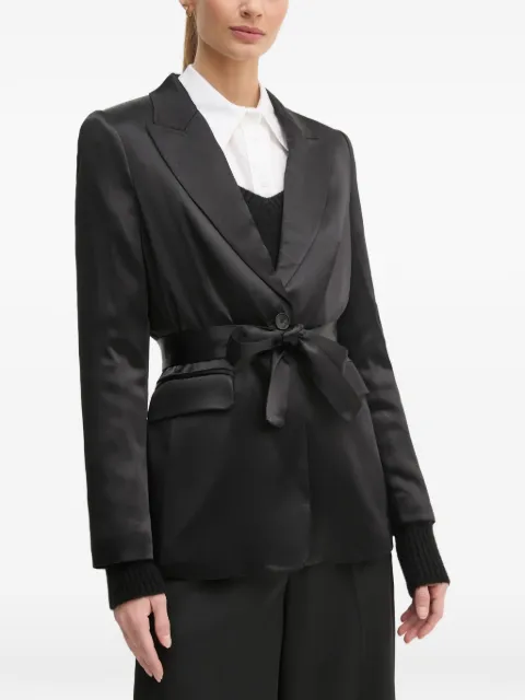 OUI belt-tie blazer Black 89070