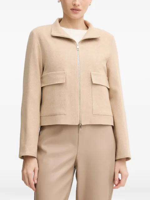 Marc Aurel zip-up cropped jacket Neutrals 3939102024806