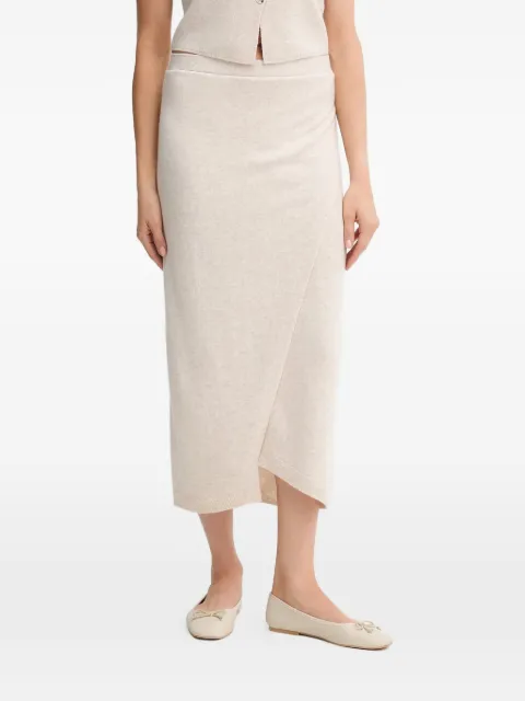 OUI wrap midi skirt Neutrals 88299
