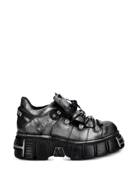 NEW ROCK lace-up lug-sole trainers Grey M120NC76