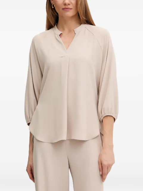 Joseph Ribkoff v-neck drawstring blouse Neutrals 261076