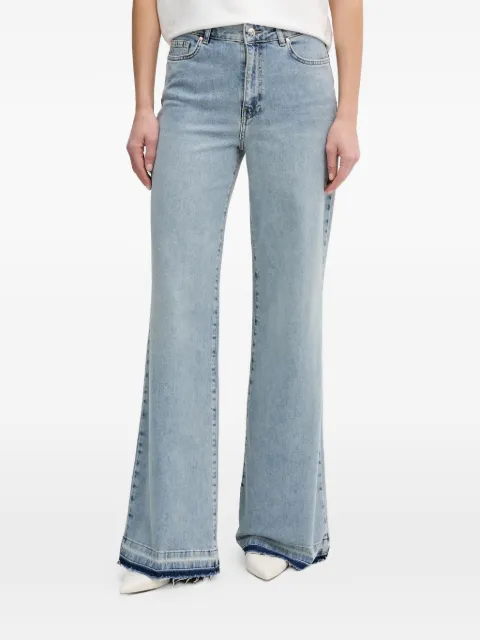 OUI fringed wide-leg jeans Blue 96143