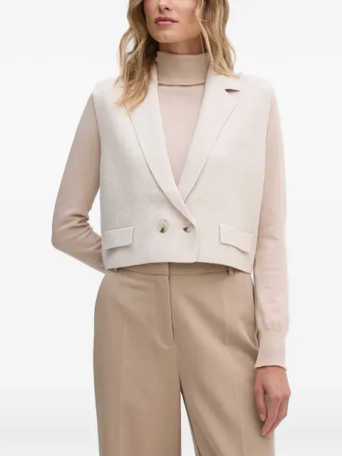 OUI double-breasted cropped jacket Neutrals 89309