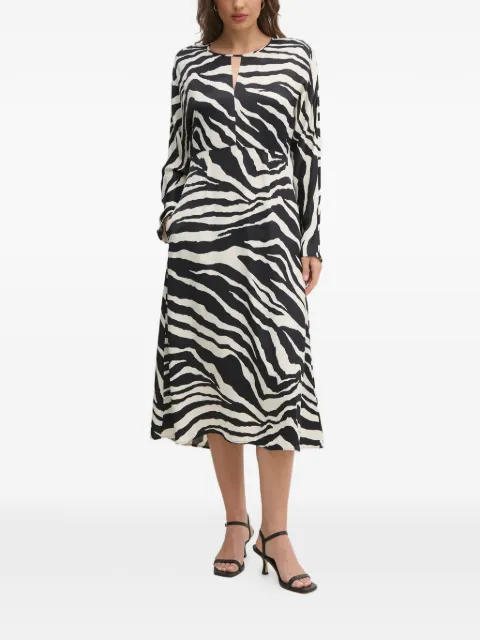 OUI zebra print cut-out dress Black 90633