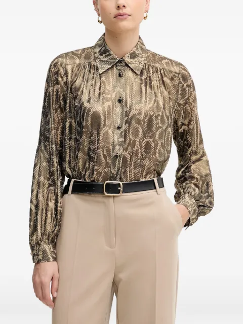 Marc Aurel snake-print shirt Neutrals 6368100093490