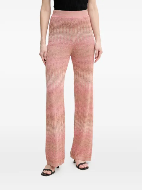 OUI zig-zag-design trousers Pink 92116