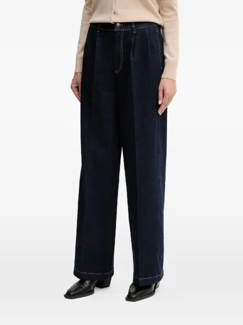 OUI pleated denim jeans Blue 95388
