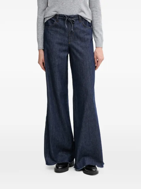 OUI drawstring-fastening flared jeans Blue 94336