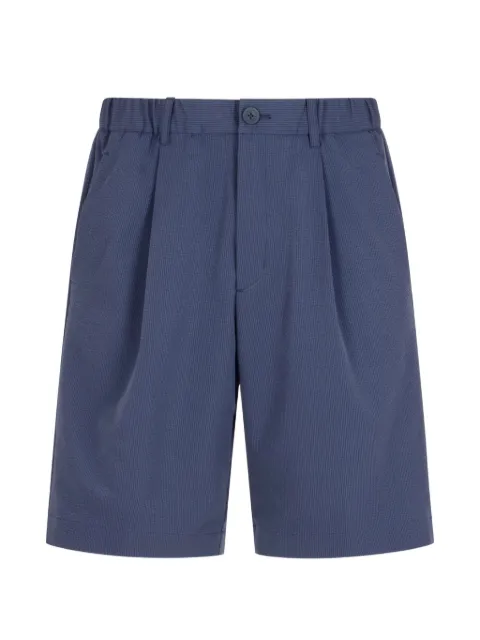 Herno seersucker-texture pleated shorts Blue PT000192U126849119