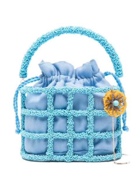 Rosantica mini beaded floral tote bag Blue B18287