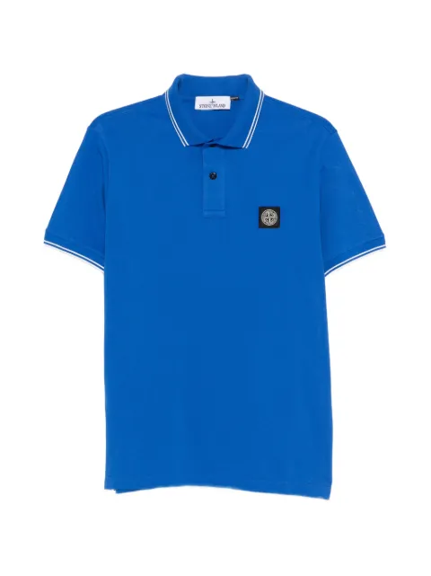 Stone Island 2200010 organic cotton piqué with stretch polo Blue L1S152200010S0018