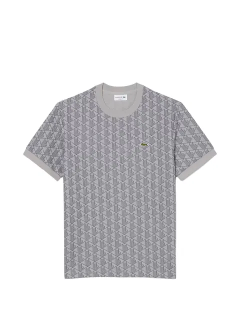 Lacoste geometric print T-shirt Grey TH1197
