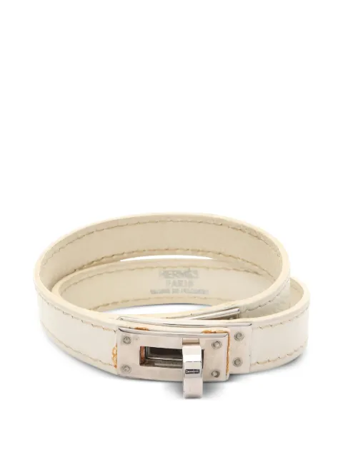 Hermès Pre-Owned 2005 Kelly Double Tour leather bracelet Neutrals 1040932IINSQUARE