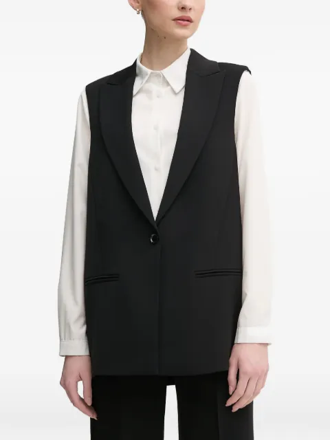 Marc Aurel button tailored gilet Black 5708202092875