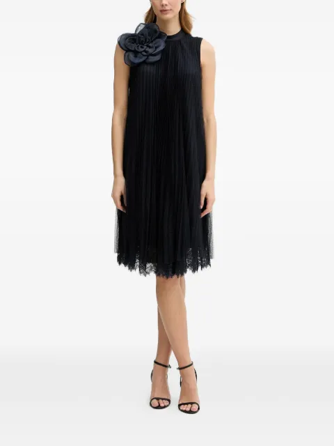 Joseph Ribkoff flower pleated dress Blue 261737