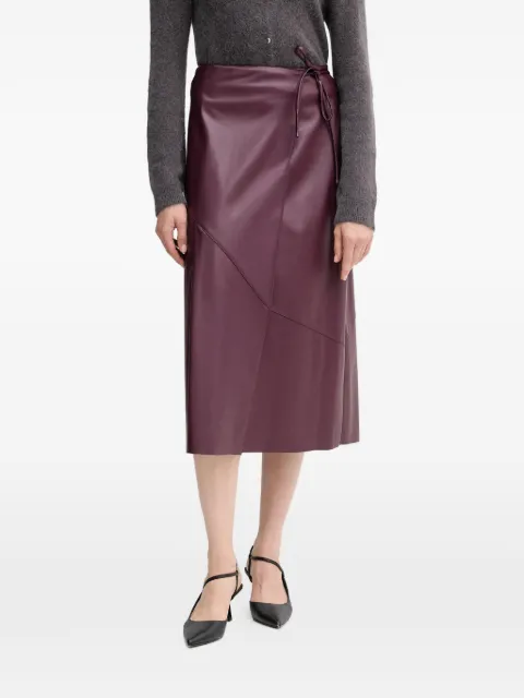 OUI tie wrap midi skirt Purple 94517