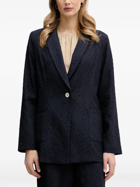 Joseph Ribkoff textured single-breasted blazer Blue 261196