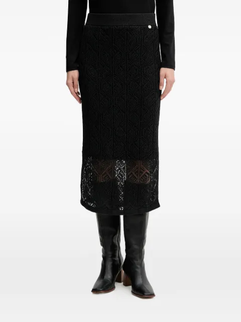 Joseph Ribkoff lace panel skirt Black 261928