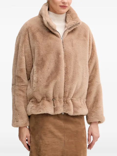Marc Aurel zip faux-fur jacket Neutrals 4482102093340