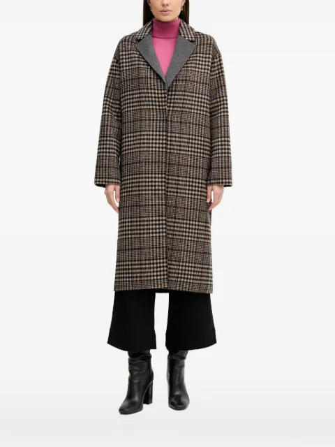 Joseph Ribkoff checked collared coat Neutrals 253946