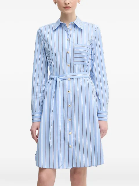 Marc Aurel striped belted mini shirt dress Blue 6525200024780