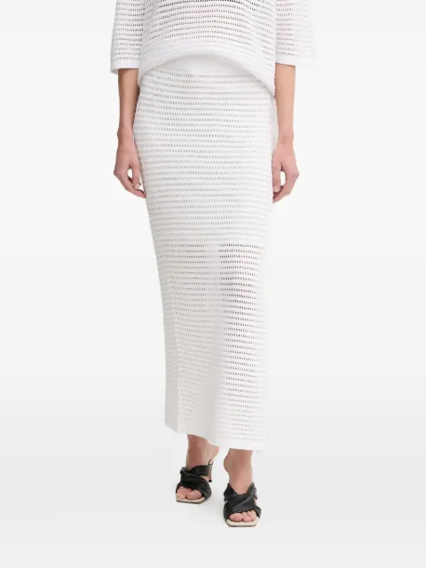 Marc Aurel openwork slit lang skirt White 2322802082062