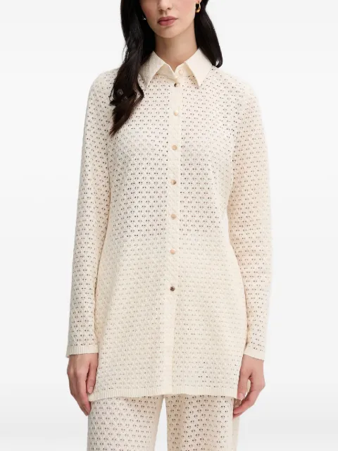 Marc Aurel pierced button shirt Neutrals 6327700093428