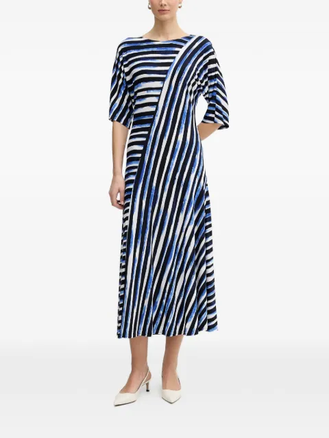 Joseph Ribkoff striped midi dress White 261047