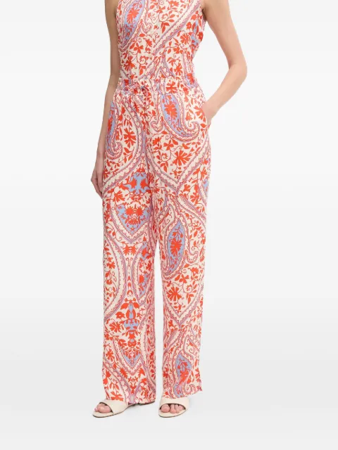 Marc Aurel floral print drawstring trousers Orange 1863100024791