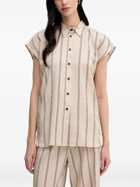 Marc Aurel striped buttoned top Neutrals 6302100293421