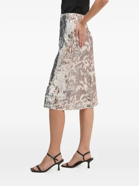 OUI sequin-embellished midi skirt Neutrals 90971