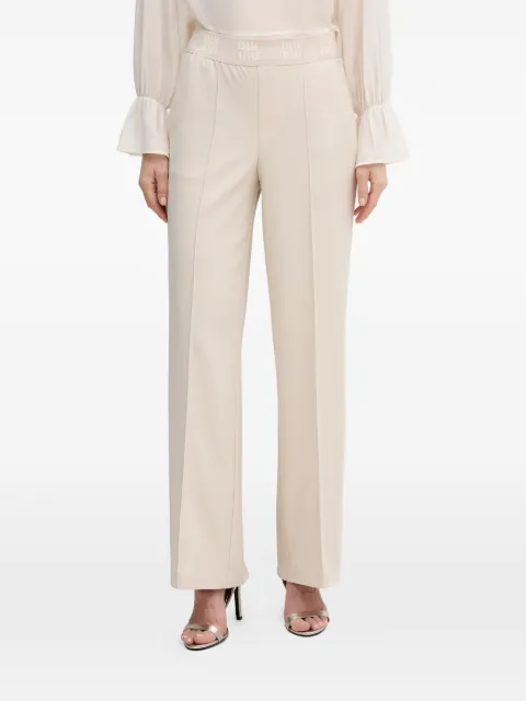 OUI logo trousers Neutrals 91737