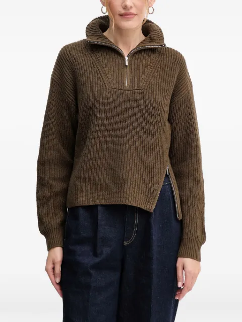 OUI half-zip sweater Green 94273