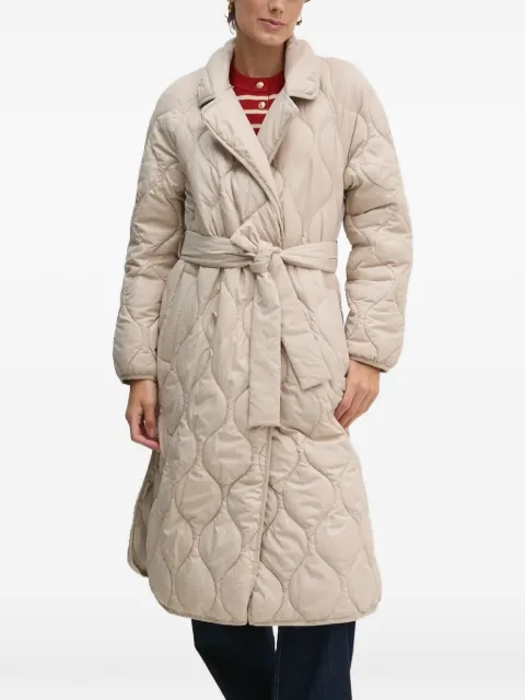 OUI belted quilted coat Neutrals 89459