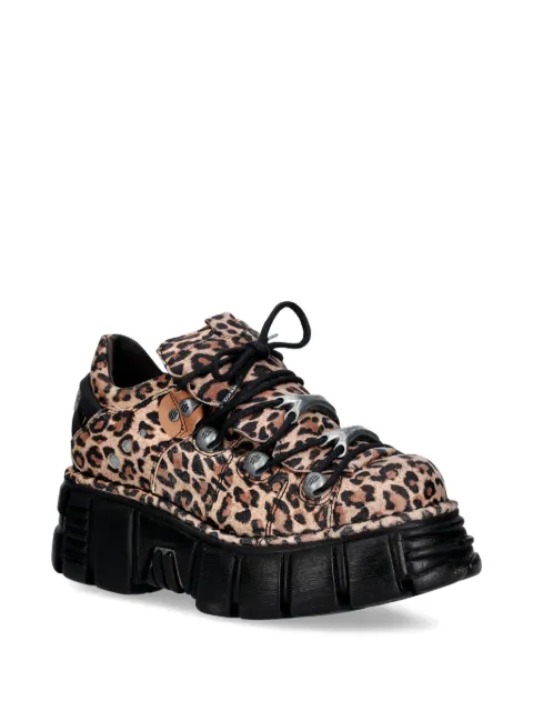 NEW ROCK Ante Leopardo Cuero, Tower Negro platform sneakers Neutrals M120NC31