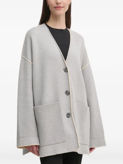 OUI patch pocket cardigan Grey 90801