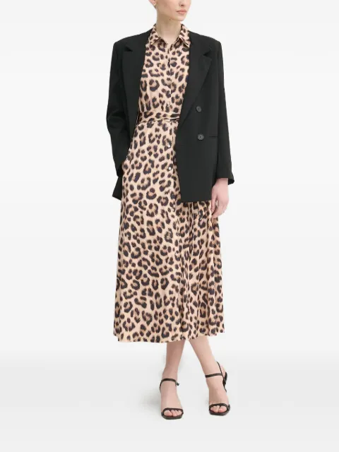 OUI leopard print tie dress Neutrals 92524