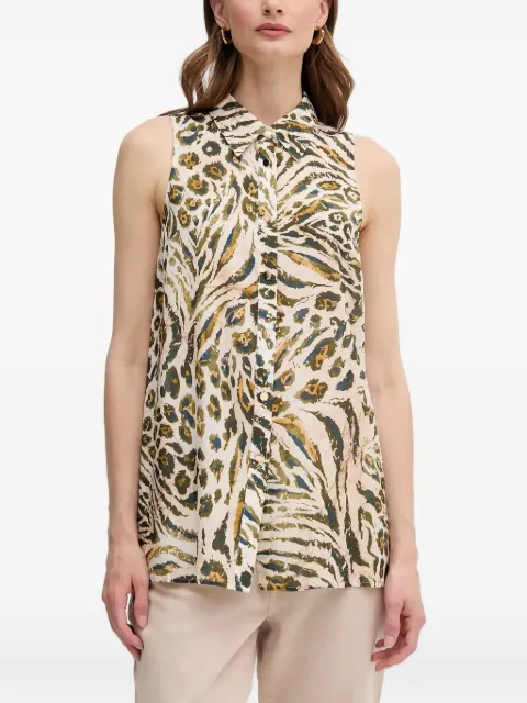 Marc Aurel buttoned sleeveless top Neutrals 6322100093436