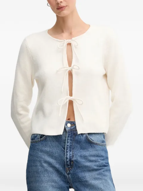 OUI tie front knitwear White 94272