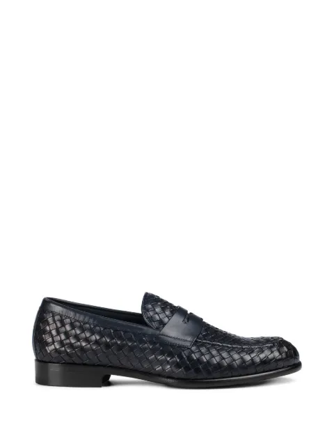 Doucal's woven leather loafers Blue DU3266STRAUY195NB00