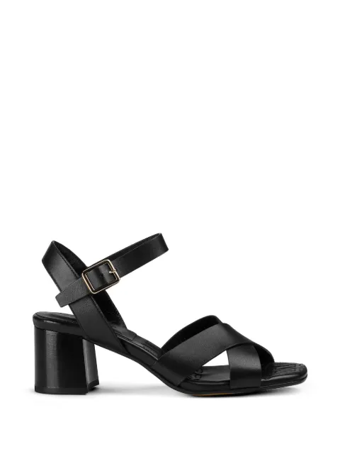 Doucal's cross-strap leather sandals Black DD8884DAISUF073NN00