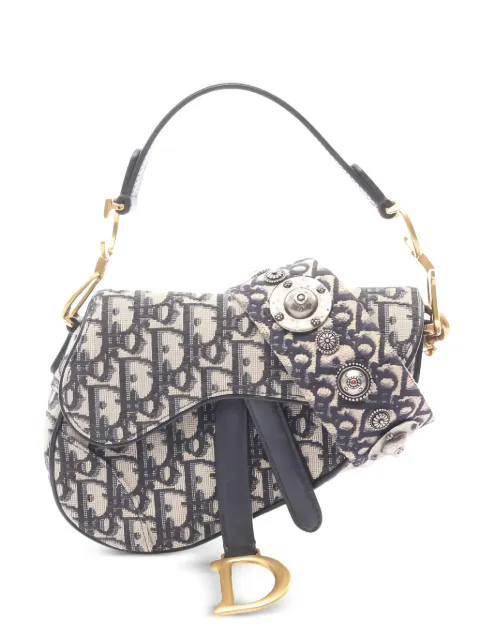 Christian Dior Pre-Owned 2010s small Saddle tote bag Blue 1044995