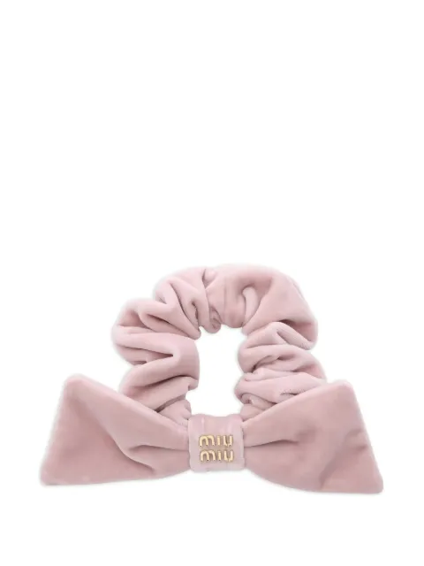 Miu Miu Pre-Owned 2020s logo-detail hair scrunchie Pink 1045083