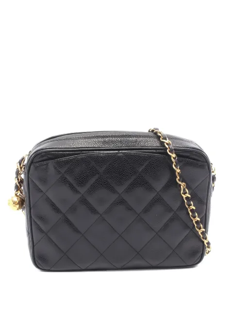CHANEL Pre-Owned 1991-1994 caviar leather shoulder bag Black 10453892944391